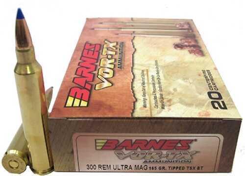 300 Remington Ultra Magnum 20 Rounds Ammunition Barnes 165 Grain Tipped TSX
