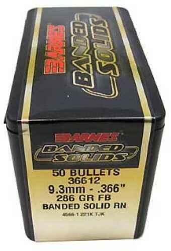Barnes Bullets Banded Solid 9.3mm .366" 286 Grains Round FALSEse (Per 50) 36612