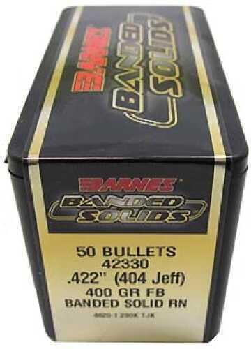 Barnes Bullets Banded Solid 404 Jeff .422" 400 Grain Round FALSEse (Per 50) 42330