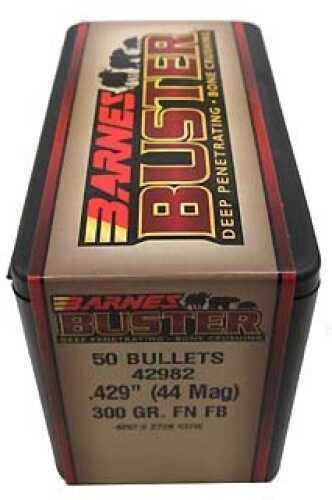 Barnes Bullets Buster Flat FALSEse Base 44 Mag .429" 300 Grains (Per 50) 42982