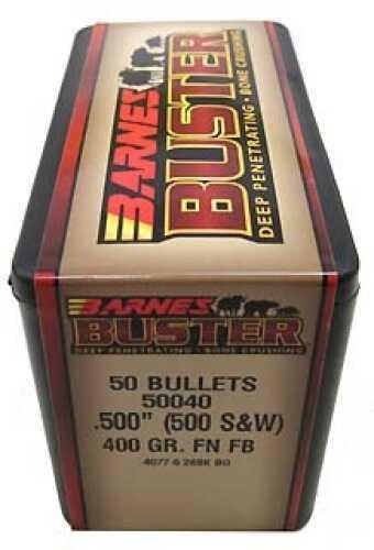 Barnes Bullets Buster Flat FALSEse Base 500 S&W .500" 400 Grains (Per 50) 50040