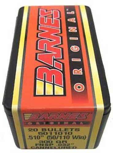 Barnes Original .032" Cannelured Bullets 50/110 Winchester .510" 300 Grains Flat FALSEse Soft Point (Per 20) 5011010