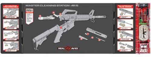 Real Avid Master Cleaning Station AR15 Kit Deluxe Gun Mat With Set Of Tools AVMCS-AR