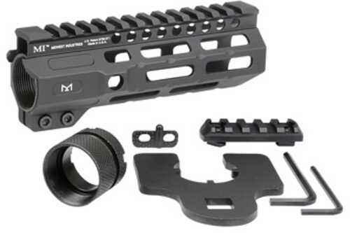 Midwest Industries Combat Rail Handguard 6" Length MLOK Black AFALSEdized Finish Includes 5-Slot Polymer Section Barre