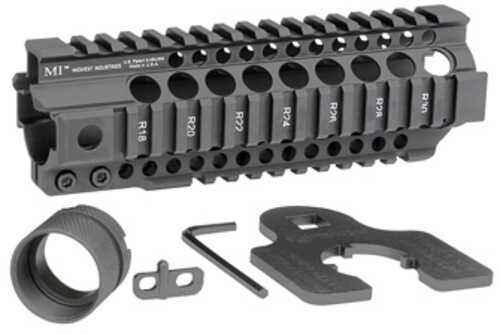 Midwest Industries Combat Rail T-Series Free Float Handguard 7.25" Length Quad Black AFALSEdized Finish Incudes Barrel
