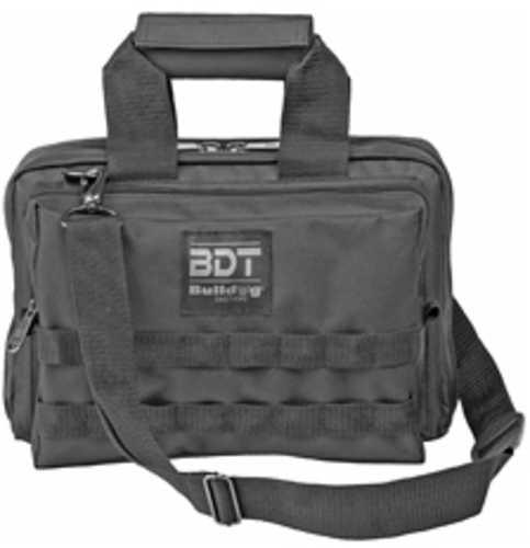 Bulldog Cases Deluxe 2 Pistol Range Bag w/ Strap & MOLLE Black BDT917B - Western Gun Store