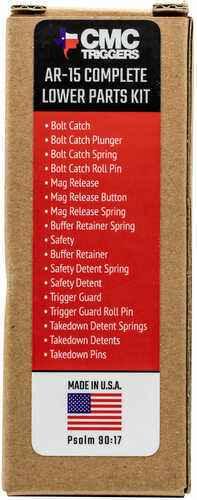 CMC AR-15 Lower Parts Kit Fire control group and grip FALSET included