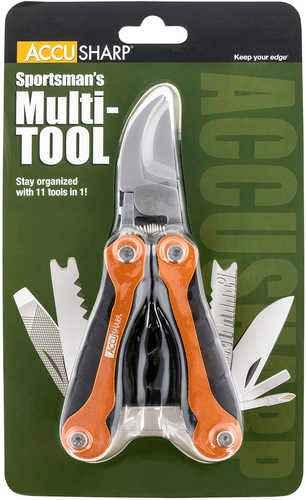 Accusharp Sportsman's Multi-Tool Black/Orange Folding Plain