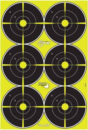 Allen 15355 EZ-Aim Splash Bullseye FALSEn-Adhesive Paper Target 12.50" W X 18.25" H 8 Per Pkg
