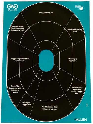 Allen Girls With Guns Splash ADHESIV 12X18 Oval Silhoutte 5Pk - Western Gun Store