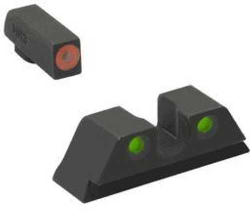 Meprolight USA Hyper-Bright Self-Illuminated Sights Fixed Tritium Orange Front, Green Rear Black Frame For CZ - Western Gun Store