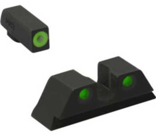 Meprolight USA Hyper-Bright Self-Illuminated Sights Fixed Tritium Green Front & Rear Black Frame For Kimber K6 - Western Gun Store