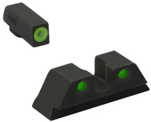 Meprolight USA Hyper-Bright Day/Night Tritium Sights S&W M&P Full Size Fixed Green Black Frame - Western Gun Store