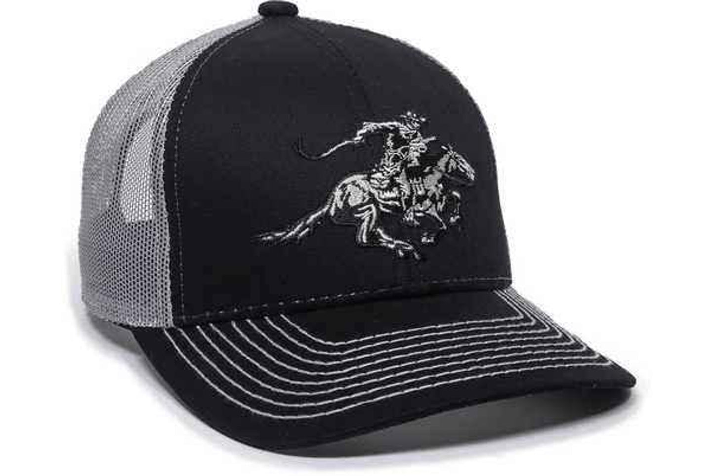 Outdoor Cap Win46B Winchester Cap Cotton Twill Black/Light Gray Structured OSFA