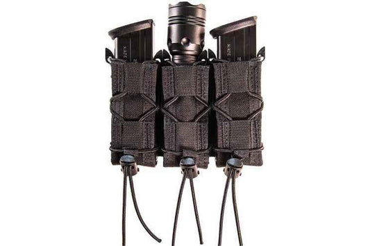 High Speed Gear 11PT03Bk Taco MOLLE Triple Pistol Cordura/Polymer Black