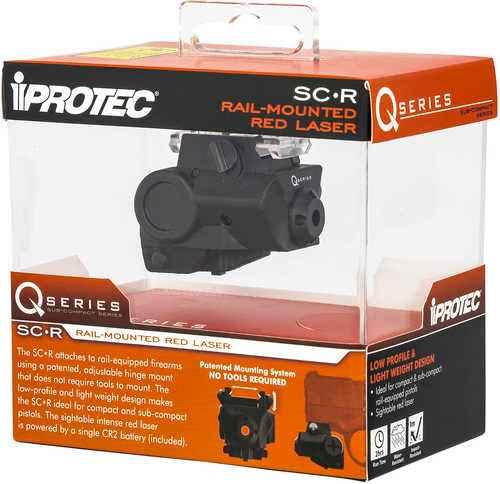 iProtec Q-Series SC-R 5Mw 650 Nm Wavelength Red Laser Black For Compact, Subcompact Pistols