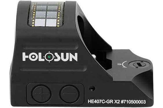 Holosun He 407C-X2 Pistol 1X 2 MOA Green Dot Black AFALSEdized