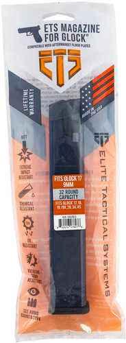 ETS Group GLK-18G2BLU Pistol Mags 9mm Luger 32Rd Extended For Glock G19 G26 G18 G17 G19X G34 & G45 Blue Tint