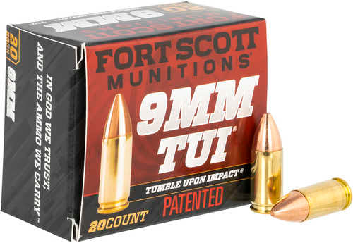 Fort Scott Munitions 9mm Luger Ammunition â€“ Tumble Upon Impact Design