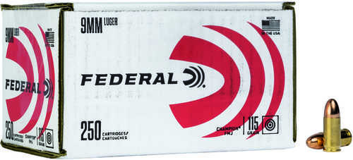 Federal 9mm 115 Gr Full Metal Jacket Ammo â€“ Consistent Accuracy and Reliable Performance