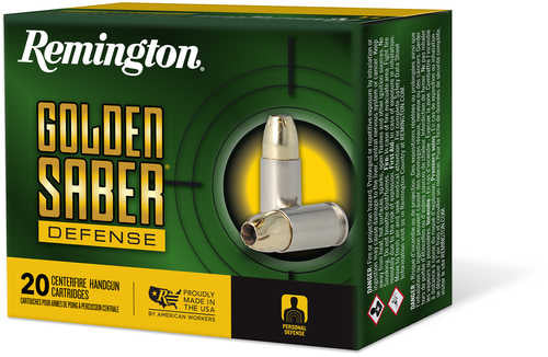 Remington Golden Saber Defense 45 ACP â€“ High Performance Brass Jacket Hollow Point