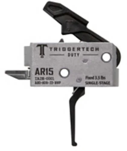 Triggertech Duty Flat Trigger Single Stage 3.5lb Pull Fits Ar-15 AFALSEdized Finish Black Ah0-sdb-33-nnf