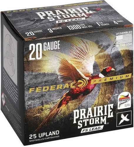 Federal PFX258FS4 Premium Prairie Storm FS 20 Gauge 3" 1 1/4 Oz 1300 Fps 4 Shot 25 Bx/10 Cs