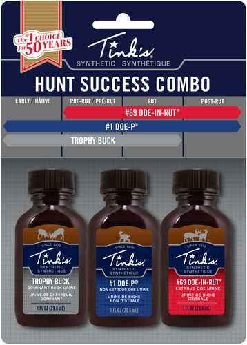 Dead Down Wind W5999 Hunt Success Kit Synthetic Deer Attractant Doe-In-Rut/Doe-P/Trophy Buck Scent 1 Oz Bottle