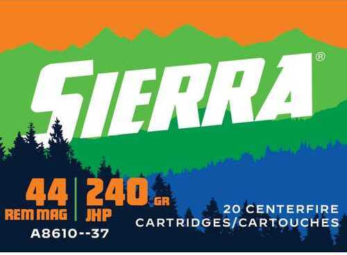 Sierra 44 Rem Mag 240Gr JHP â€“ High-Performance Jacketed Hollow Point Ammo