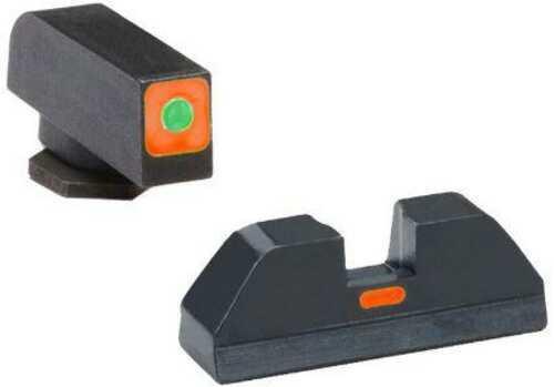 Green Tritium Outline Orange Square (FALSEn Trit) Rear For Glock Gen 1-4 - Western Gun Store