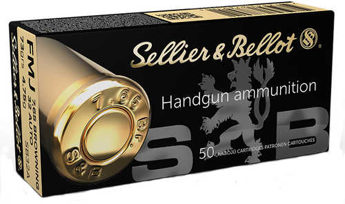 Sellier & Bellot 32 ACP 50 Rounds â€“ High Precision Full Metal Jacket Ammunition