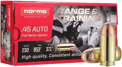 Norma Ammunition Self Defense NXD 45 ACP 230 Grain â€“ Innovative Terminal Performance