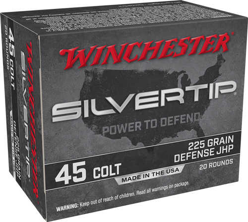 Winchester Silvertip 45 Colt 225 Gr HP Ammo â€“ Reliable Functioning and Precise Accuracy