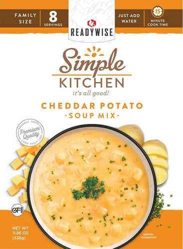 ReadyWise RWSK05061 Simple Kitchen Cheddar Potato Soup 8 Servings Per Pouch, 6 Per Case