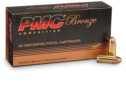 PMC Bronze 9MM Luger FMJ 147 Gr Handgun Ammo â€“ Reliable Performance 50 Round Box