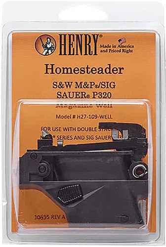 Henry H27109well Homesteader Magwell 9mm For Sig P320 & S&w M&p Magazines