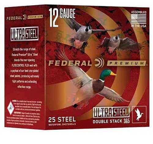 Federal Ultra Steel 12 Ga 3" 1 1/4 Oz #2 & #4 Shotgun Ammo 25 Rounds