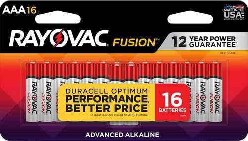 Rayovac AAA High ENREGY Alkaline Batteries Silver/Blue 1.5 Volts 1,123 mAh (16) Single Pack