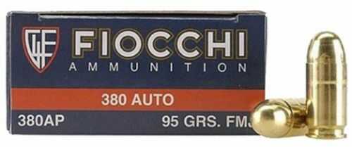 Fiocchi 380 ACP 95 Grain FMJ Ammunition â€“ Consistent Performance for Training