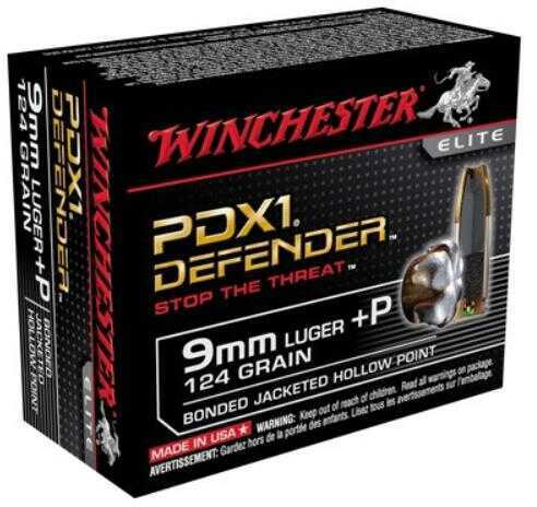 Winchester PDX1 9mm Luger Ammunition â€“ High Performance 124 Grain Hollow Point