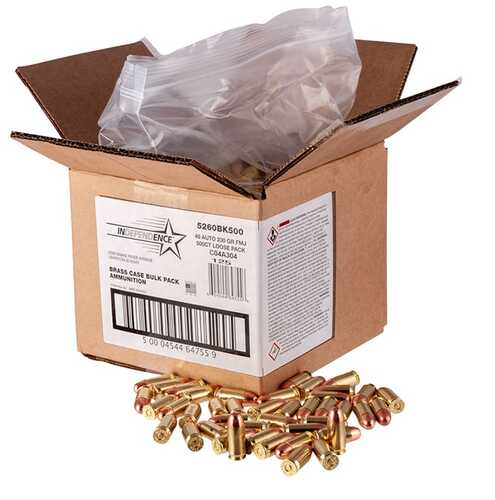 CCI Independence 45 ACP 230 Gr FMJ Ammo â€“ Perfect for Target Practice