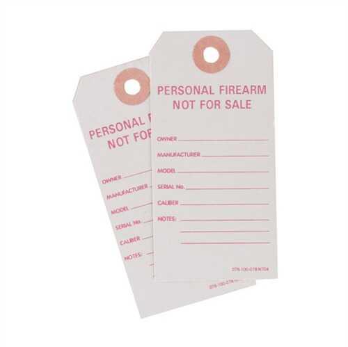 BATF ''Personal Firearms'' TAGS - Western Gun Store
