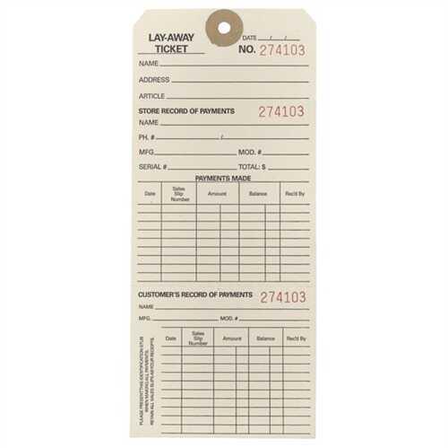 Lay-A-Way TICKETS - Western Gun Store