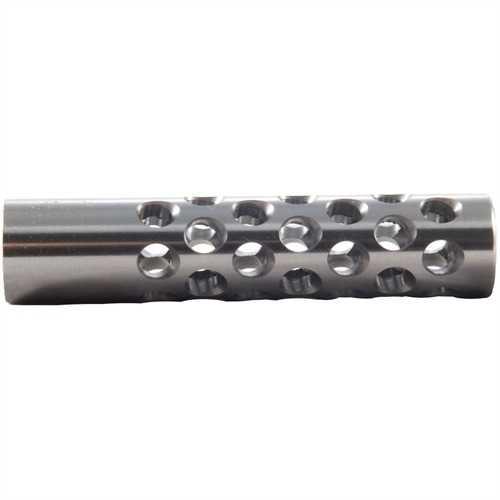 Shrewd #01 Muzzle Brake 22 Caliber 7/16-28 Threads .560 Size Silver Chrome Moly Universal Rifles - Western Gun Store