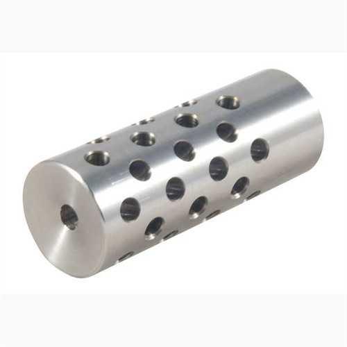 Shrewd #4 Muzzle Brake 22 Caliber 5/8-24 Threads Size 1 Universal Rifles Silver Chrome Moly - Western Gun Store