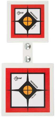 Allen EZ-Aim Hardrock AR500 Square Spinner Targets & Stand For Rimfire Rounds & Centerfire Pistols 9.5"W x 22.75"H White - Western Gun Store