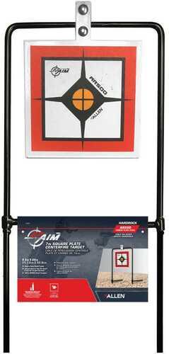 Allen EZ-Aim Hardrock AR500 Square Spinner Target & Stand For Rimfire Rounds & Centerfire Pistols 9.5"W x 20"H White/Red - Western Gun Store