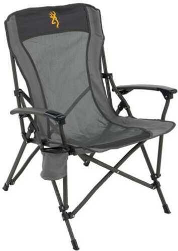 Browning Fireside Gold Buckmark Chair Charcoal / Gray - Western Gun Store
