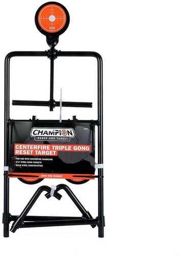 Champion Centerfire Handgun Triple Gong Reset Target Steel Card - Western Gun Store