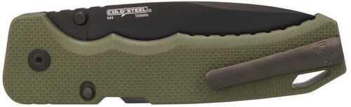 Cold Steel CSFL40AT Swift III EDC 4" Folding Plain Black PVD CPM M4 Steel Blade, OD Green Textured G10 Handle, Presentat